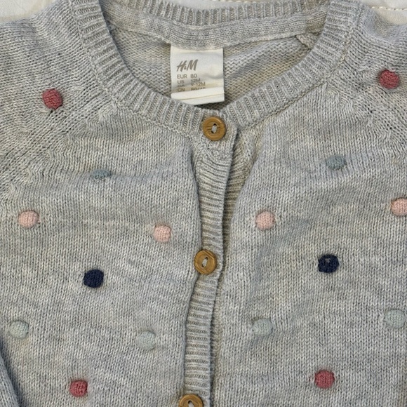 H&M Cotton Cardigan 9-12M - Picture 4 of 4